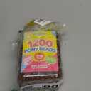 Glitter Pony Beads Bulk for Bracelet 1100+ pcs Brown Beads for Hair Jewelry Making Braiding DIY Crafts Kandi Key Chains and Ornaments Decorations, Boxed (Small)