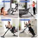 RELIFE REBUILD YOUR LIFE AB Workout Machine Adjustable Ab Trainer Machine Foldable Ab Cruncher Strength Training Equipment for Home Gym, Full Body Workout Equipment 440 LBS
