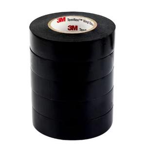 Temflex 3/4 in. x 60 ft. 1700 Electrical Tape Black (5-Pack)