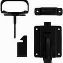 National Hardware N101-576 Swinging Door Latch Heavy Duty Steel with WeatherGuard Protection Black Finish for Shed Barn Gate Interior Exterior Use Automatic Locking