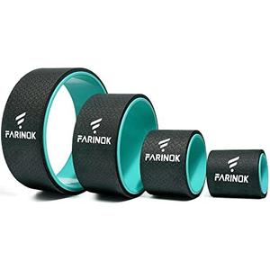 Yoga Wheel Set of 3+1, Upgraded 10MM Thick Back Wheels for Pain Relief & Stretching, Strongest Back Roller for Deep Tissue Massage, Improving Yoga Poses Backbend