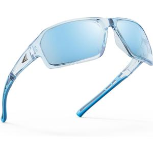 KastKing Chippewa Polarized Fishing Sunglasses, UV400 Protection Full Wrap Frame Sports Cycling Sunglasses, 1.0mm TAC Lenses (D: Gloss Tal Light Blue Frame, Ice Blue Mirror) KastKing Chippewa Polarized Fishing Sunglasses, UV400 Protection Full Wrap Frame Sports Cycling Sunglasses, 1.0mm TAC Lenses (D: Gloss Tal Light Blue Frame, Ice Blue Mirror)