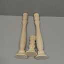 Koyal Wholesale 16 Pcs Unfinished Wood Candlestick Holders Natural White Wooden Taper Candle Holders Farmhouse Unfinished Wood Candle Holders Boho Candle Sticks Rustic Pillar Candles