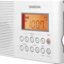 Sangean H201 Shower Radio AM/FM Waterproof, Weather Alert Radio, White