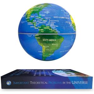 Flagest Magnetic Levitation Floating Globe with 16 Colors LED Lights, Rotating Geographic Globe World Map with Book Base for Home Office Desk Decor, Cool Tech Gadgets for Men Husband Boys and Girls