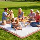 Chicplaid 100x 90 Extra Large Outdoor Picnic Blankets 2 In1