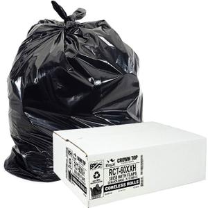 Aluf Plastics 55 Gallon Trash Bags Heavy Duty - (Huge) - 2.0 MIL Thick (equiv) - 38" x 58" - Garbage Bags for Toter, Contractors, Lawn, Leaf, Yard Waste, Kitchen, Industrial, Black, 50 Pack