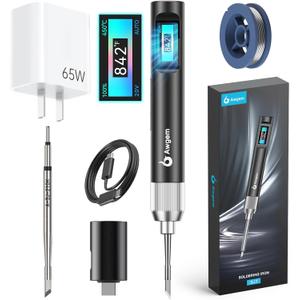 High Power Portable Soldering Kit, 100W Soldering Iron With C210K Tip, Automatic Temperature Adjustment, 2 Seconds Fast Heating (390F-840), Precision Repair