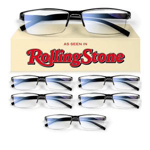 Gaoye 6 pack 2.0 Executive Style Reading Glasses Men - Durable Readers with Blue Light Filtering- Comfortable Fit with TR90 Frames