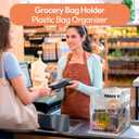 Grocery Bag Holder | 2-Pack | T-Shirt Bag Holder Stand for Plastic Bags with Handles | Organizer for Retail Stores, Supermarkets, Grocery Stores & Restaurants