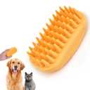 2 x Silicone Dog Grooming Brush Pet Shampoo Bath Brush Anti Skid Soothing Massage Rubber Comb Bath Dog Brush