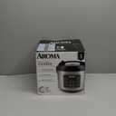 Aroma Housewares 20 Cup Cooked (10 cup uncooked) Digital Rice Cooker, Slow Cooker, Food Steamer, SS Exterior (ARC-150SB), Black