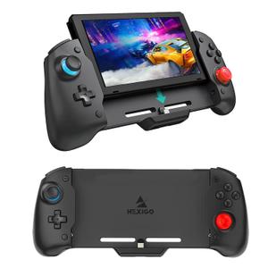 NexiGo Gripcon Switch Controller for Handheld Mode, Ergonomic Controller for Nintendo Switch with 6-Axis Gyro, Dual Motor Vibration, Compatible with All Games of Switch, Not for OLED (Black)