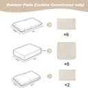 14 Piece Outdoor Cushion Covers Replacement, Waterproof Patio Couch Cushion Covers, Outdoor Furniture Sofa Covers with Zippers, Cover Only(14Pcs-Beige, 24 * 24 * 3.15-inch)