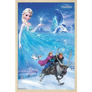 Trends International Disney Frozen - Adventure One Sheet Wall Poster, 22.4L x 14.7W, Blonde Framed Version