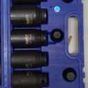 Orion Motor Tech 8pc Axle Nut Socket Set, 1/2 in Drive Metric 12 Point CRMO Axle Nut Impact Socket Set, ExtraDeep Spindle Axle Nut Sockets with Storage Case, 14mm 17mm 19mm, 30mm 32mm 34mm 35mm 36mm