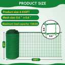 Plastic Mesh Fencing 6FT x 50FT, Garden Bird Netting & Deer Fence, Temporary Animal Barrier for Deer Pets Rabbits Chickens Wildlife, Green Protective Netting for Plants Fruit Vegetables