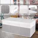 Kids Toy Box, Extra Large Toy Chest Bin with Lid, 118L Toy Storage Organizer Stuffed Animals Holder with Collapsible Divider and Sturdy Handle for Nursery Bedroom Living room, 36"L x 12.6"W x 16"H