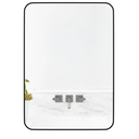 Manocorro Wall Mirror Bathroom Mirror, 20 x 28 Inch Black Rectangular Mirror with Aluminum Alloy Frame, Rounded Corner Hanging Mirror Decor for Entryway, Bedroom, Living Room