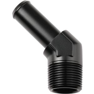 3/4 NPT Male to 3/4" Hose Barb Fitting Adapter 45 Degree Elbow Aluminum Black
