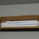 2 Pack White Tension Curtain Rod for Windows 28 to 48 inch, Adjustable Expandable Pressure Spring Curtain Rod No Drilling, 7/8" Curtain Rod for Bedroom Doorway Closet Door