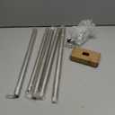 TONIAL Curtain Rods 32 to 58 Inch(2.6-4.8ft), Telescoping Splicing 3/4 Single Rods for Windows 20 to 53 Inch(1.7-4.4ft) Decorative Drapery Rod with Acrylic Diamond Finial, Nickel