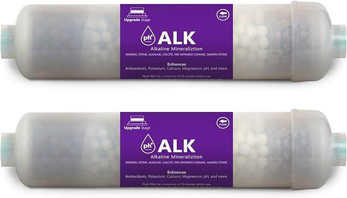 Express Water – 2 Pack Alkaline Water Filter Replacement – Mineral, Antioxidant, pH+ – 10 Inch – Under Sink and Reverse Osmosis System