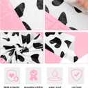 Remagr 8 Pcs 54 x 108 Inch Cow Print Tablecloth Party Decor Western Table Runner Cowboy Cowgirl Plastic Rustic Disco Table Cover Highland My First Rodeo Baby Shower Farm Holiday (Pink)