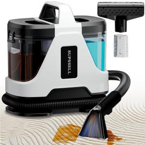 Carpet & Upholstery Cleaner Machine: Portable 16Kpa Suction, Self-Cleaning Pet Stain Remover: Spot Cleaner for Car Rug Sofa Stairs, Dual Tank, Spray Scrub System, Deep Cleaning for Rugs