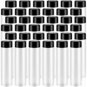 36 PCS Plastic Juice Bottles, 380ml/13oz Clear Sensory Bottles with Black Lids, Empty Water Bottles Bulk Bottle for Storing Smoothie, Milk and Homemade Beverages