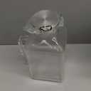 1 Gallon thickened Square Glass Pitcher with Lid, Classic Stripes Water Pitchers for Fridge, Borosilicate Glass Carafe for Hot/Cold Brew Drink, Extra Large Jug with Handle for Iced Tea, Coffee, Juice (Silver)