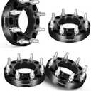 EVIL ENERGY 8x180 Wheel Spacers 1.5 inch Compatible for Chevy Silverado 2500 2011-2018, 8x180 mm Hubcentric with Lip 8 Lugs 124.1 mm Hub Bore M14x1.5 Studs Black