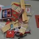 BBtinker Wooden Fire Station Playset, Multicolor 3-Level Pretend Play Dollhouse with Figures, Truck, Helicopter and Accessories, Preschool Learning Educational Toys for Toddlers Kids Age 3 and up