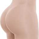 SHAPELLX Shapewear Tummy Control Short for Women Seamless High Waisted Body Shaper Underwear (Sand, L)