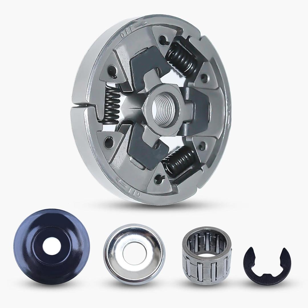 HAISHINE Clutch with Washer Bearing Kit for Stihl 026 024 MS260 MS261 MS270 MS271 MS280 MS291 MS240 Chainsaw Parts with e-Clip 1121 160 2051 1133 160 2050