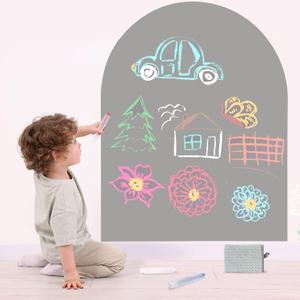 Magnetic Arch Wall Decal for Kids（Light Gray） 80x100cm