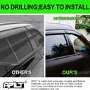 Outside-Mount Window Visors Rain Guards for 2025 2026 Subaru Forester Full-Size Wind Vent Deflectors Car Accessories Dark Smoke 6-Piece Set with Thicker