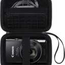 Canboc Carrying Case for Canon PowerShot ELPH 360 HS A/ 360 HS/ 360/ IXY 650/ Sony DSCW830 Digital Camera, Mesh Pocket fit Cable, Batteries, Black (Case Only)