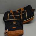 CLOKARS Weekender Bags for Women, Travel Duffle Bag Carry On Overnight Bag with Cosmetics Bag and Crossbody Purse for Gym Hospital, Gifts for Women, Black Brown