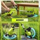 Saker Cordless Weed Wacker,3-in-1 Weed Cutter with Auto Line Feed, 12-in Cordless Lawn Mower Grass Trimmer&Edger Lawn&Mower Tool with 2 Batteries for Yard, Garden,Wireless Weed Eater with 2 Lines, 2 Spool Lines Included