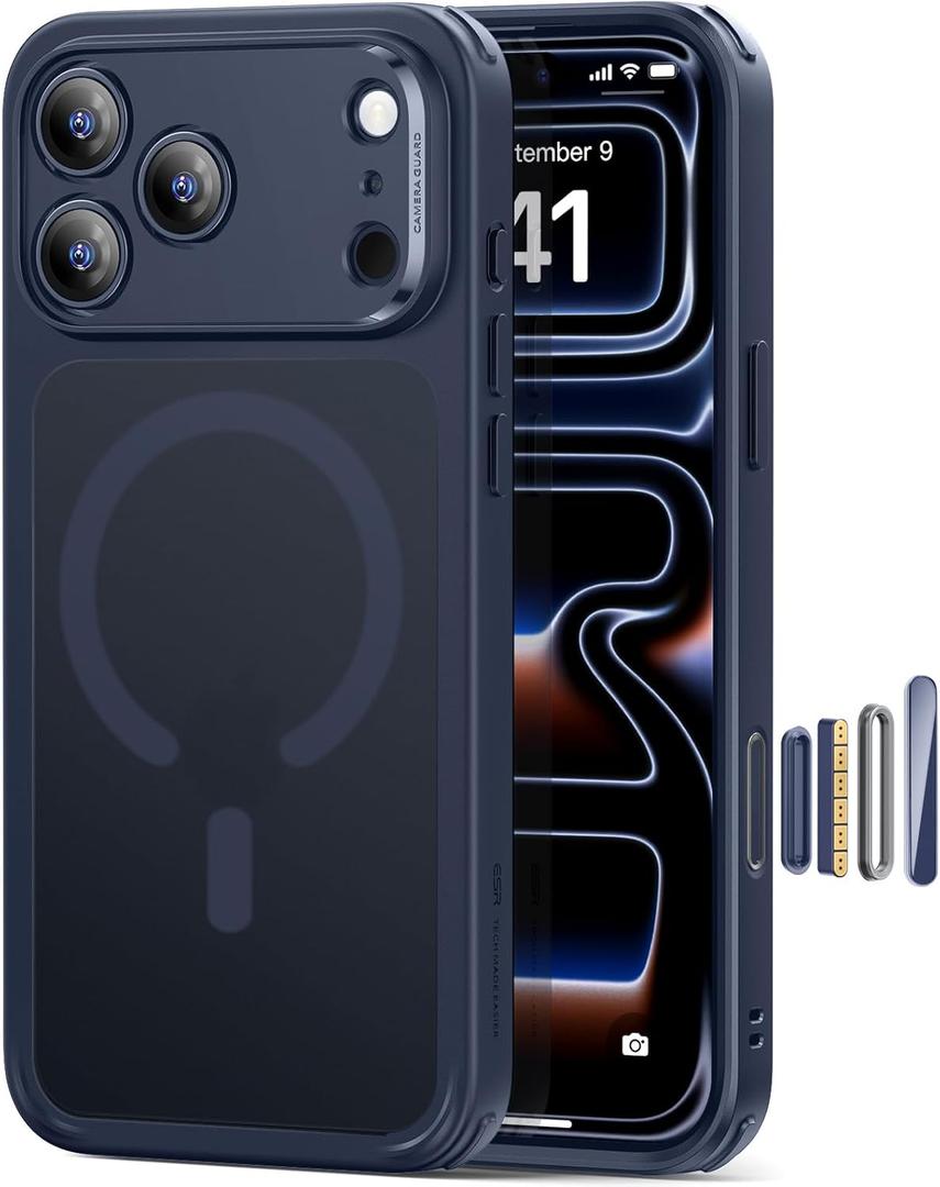 ESR for iPhone 17 Pro Max Case, Camera Control, Compatible with MagSafe, Shockproof Military-Grade Protection, Magnetic Phone Case for iPhone 17 Pro Max, Classic Hybrid Case, Frosted Blue