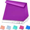 Metronic Poly Mailers 12x15.5 200 Pack Large Shipping BagsStrong Adhesive Mailing Bags, Waterproof and Tear-Proof Multipurpose Envelopes for Clothing, Small Business,Boutique, Postal Bags Purple