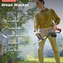 Electric Weed Wacker Cordless Battery Powered,20V Lightweight Weed Trimmer Eater with 2 Battery and Charger,3 in 1 Grass Trimmer/Brush Cutter/Lawn Edger with 26 Blade for Yard,Garden
