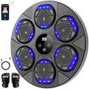 Music Boxing Machine, Boxing Wall Mount Machine for Kids Adult, Bluetooth Smart Boxing Traineing Machine with Boxing Gloves, Boxing Workout Equipment Target for Home, Office, Gym (Upgrade) (Dark black)