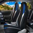 FH Group Front Set Cloth Car Seat Covers for Bucket Seats, 1-Piece Seat Cover, Universal Fit, Airbag Compatible, SUV, Van Seat Covers, Blue