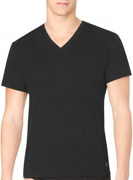 Calvin Klein Men's Short Cotton Multipack V Neck T-Shirts, Size Medium