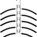 Nature Smile No Shoulder Bump Multiple Sweater Coat Clothes Hangers,Multi Layers Space Saving T Shirt Blouse Rack(4 Pack Black Color)