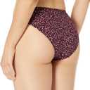 Amazon Essentials Womens Classic Bikini Swimsuit Bottom (2X, Brick Red Leopard)