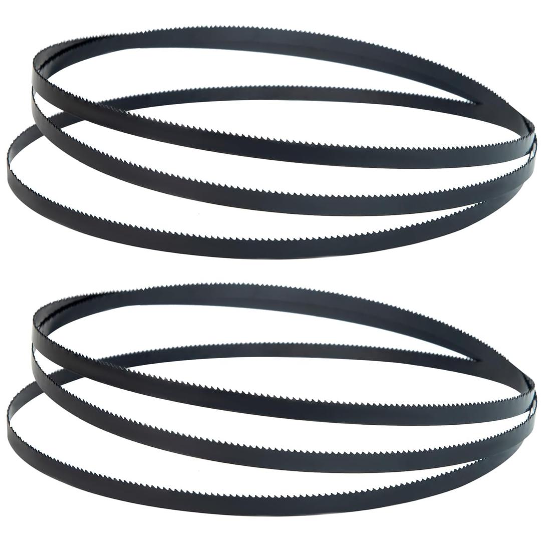 62 Inch x 1/4 Inch x 14 TPI Bandsaw Blades High Carbon Steel Band Saw Blades for Woodworking for Wen,Craftsman,Ryobi,Skil 9" bandsaw -0.014 Inch Thick 2 Pack Black