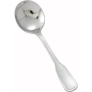 Winco 12-Piece Oxford Bouillon Spoon Set, 18-8 Stainless Steel,Silver